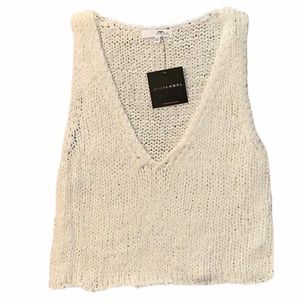 NWT JLUXLABEL White Blair Knit Tank Top
